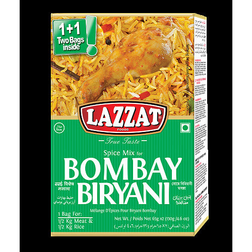 Lazzat Foods True Taste Spice Mix for Bombay Biryani (130g × 6 × 1)