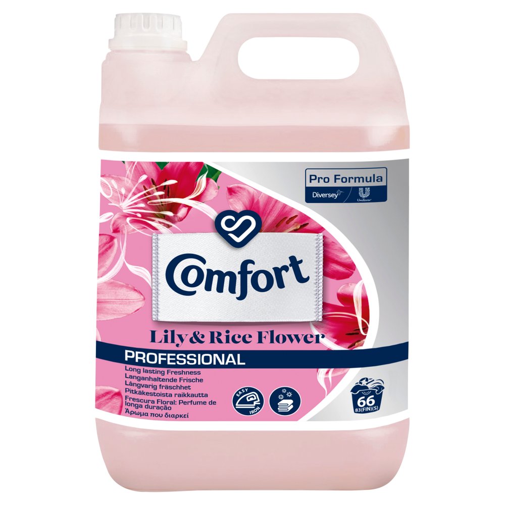 Comfort Professional Formula Lily & Rice Flower Fabric Softener (5Ltr × 2)