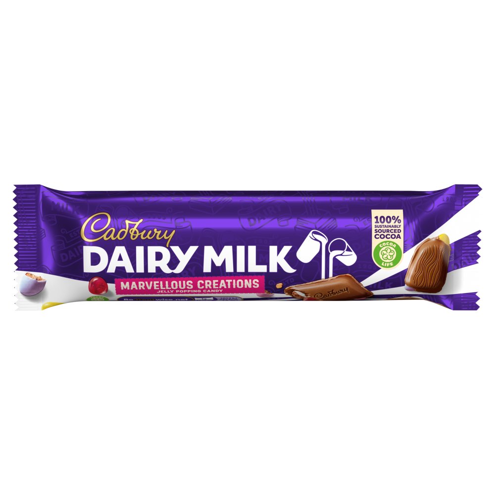 Cadbury Dairy Milk Marvellous Creations Jelly Popping Candy (47g × 24 × 1)