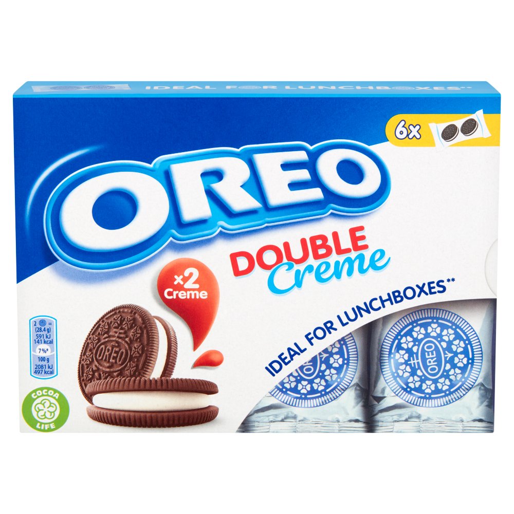 OREO Double Creme Sandwich Biscuits 6 Snack Packs