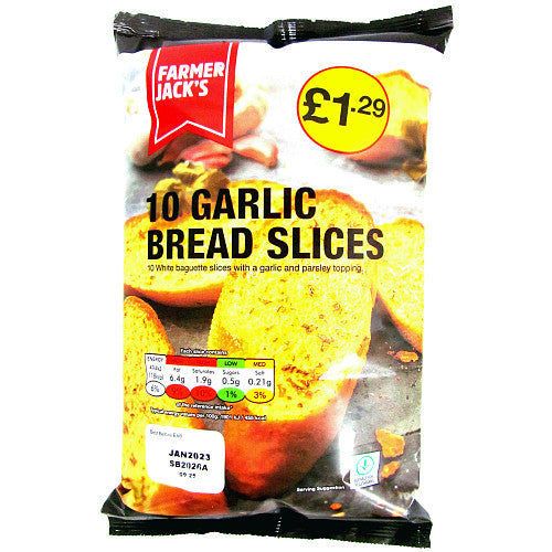 Farmer Jack's Garlic Slices PM £1.69 (210g × 12)