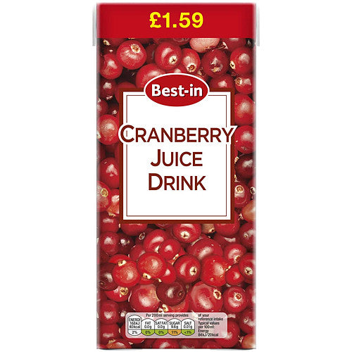 B/In Cranberry Juice PM £1.59 (1Ltr × 12 × 1)