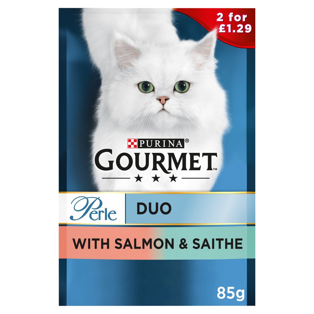 GOURMET Perle Mini Fillets in Gravy Salmon Wet Cat Food PMP