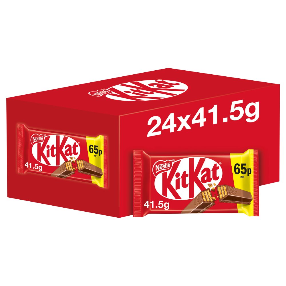 Kit Kat 4 Finger Milk Chocolate Bar PMP 65p (Sgl × 24 × 1)