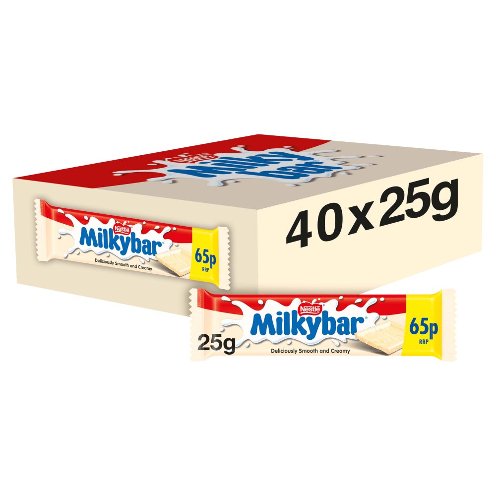Milkybar White Chocolate Bar PMP 65p (25g × 40 × 1)