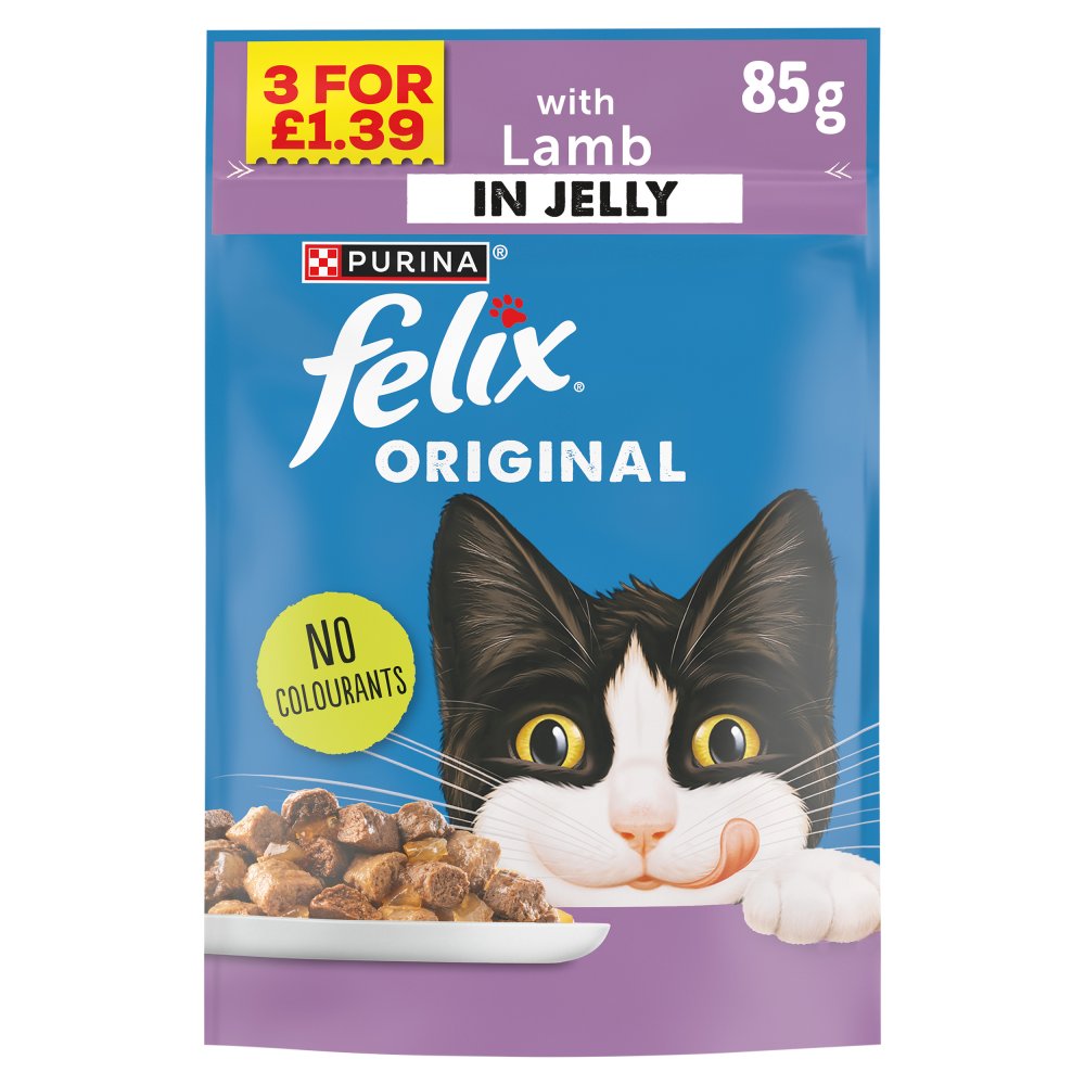 Felix Original Lamb in Jelly Wet Cat Food PMP (85g × 24 × 1)