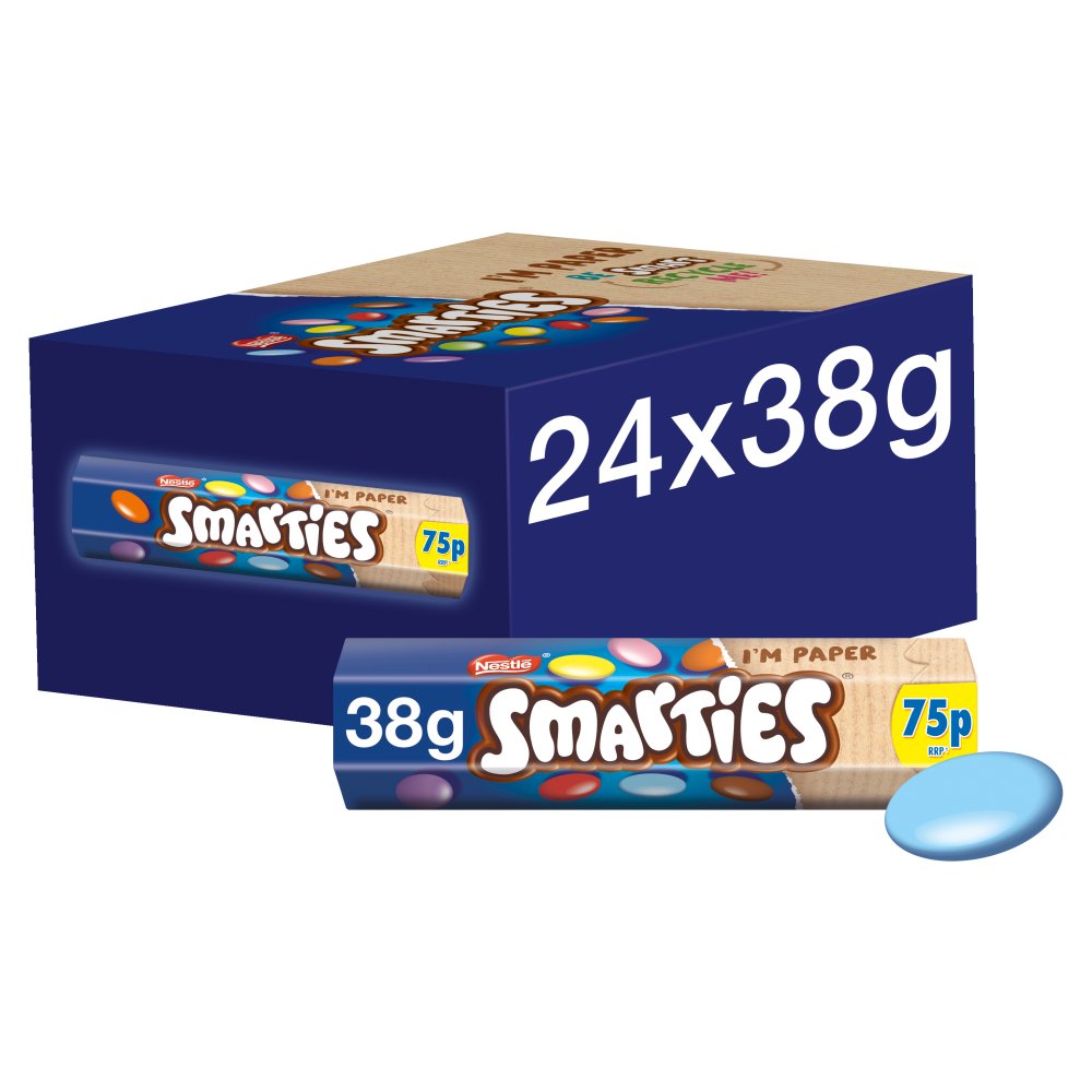 Smarties Milk Chocolate Tube PMP 75p (38g × 24 × 1)