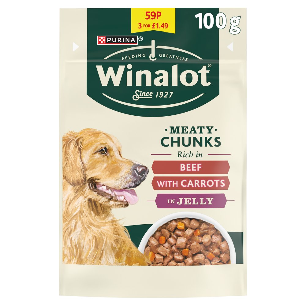WINALOT Meaty Chunks in Jelly Beef PMP (100g × 20 × 1)
