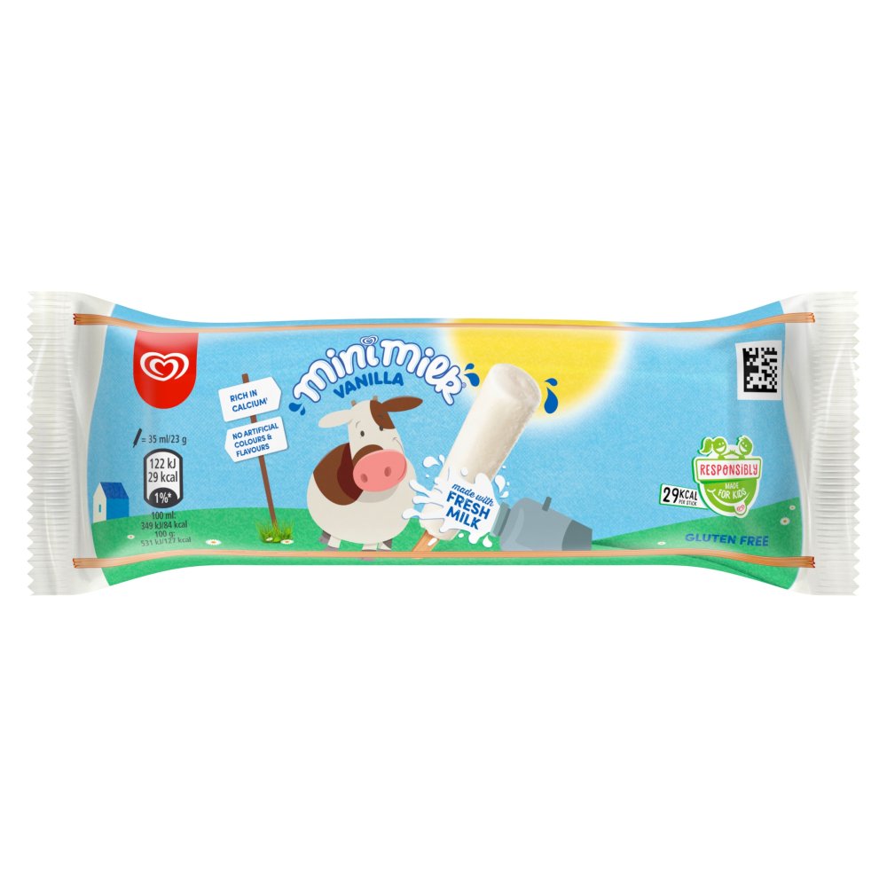 Heartbrand Mini Milk Ice Cream Lolly Vanilla