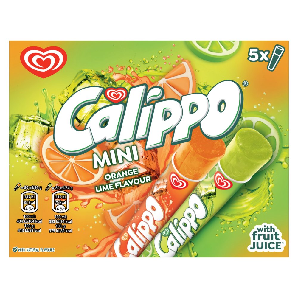 Heartbrand Calippo Mini Ice Lollies Orange & Lemon-Lime