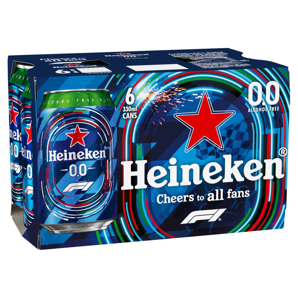 Heineken 0.0% Alcohol Free Lager Beer Can (330ml Can x 4 x 1)