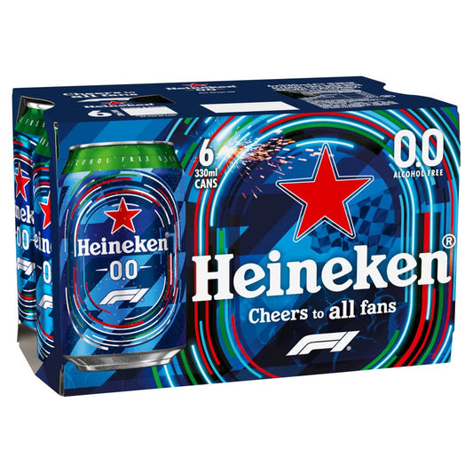 Heineken 0.0% Alcohol Free Lager Beer Can (330ml Can x 4 x 1)