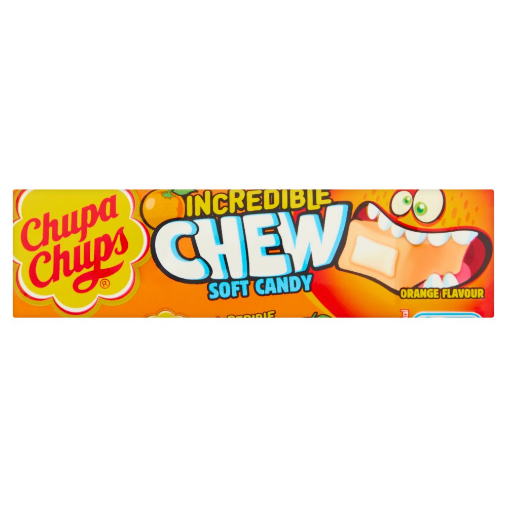 Chupa Chups Incredible Chew Soft Candy Orange Flavour (45g × 20 × 12)