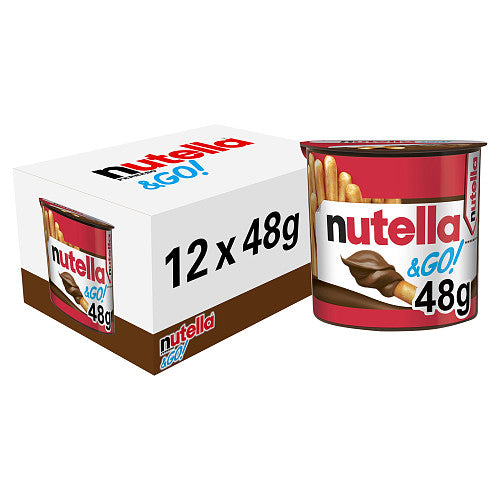 Nutella & Go! Hazelnut Chocolate Spread and Breadsticks Snack Pot (48g × 12 × 1)