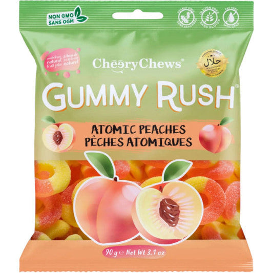 GUMMY RUSH ATOMIC PEACHES 3.1OZ