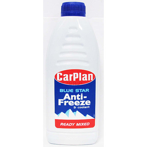 CarPlan Blue Star Ready Mixed Anti-Freeze & Coolant 1 Litre (1Ltr × 12)