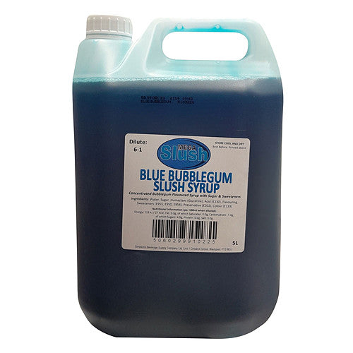 Simpsons Mega Slush Blue Bubblegum Slush Syrup 5L (5Ltr × 2)