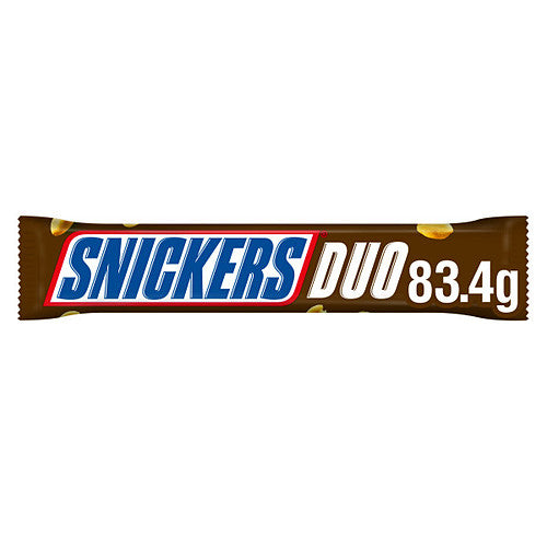 Snickers Caramel, Nougat & Peanuts Chocolate Snack Bar Duo (83.4g × 32 × 1)