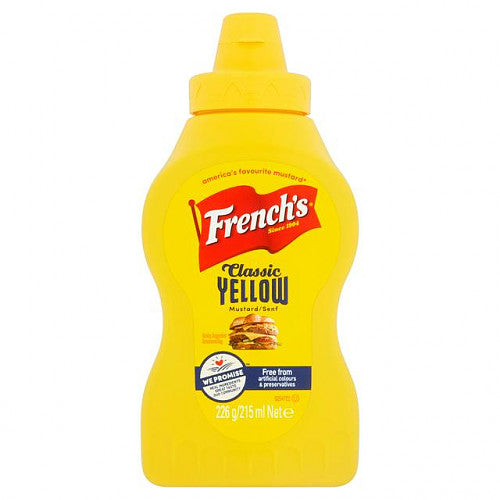 French's American Classic Yellow Squeezy Mustard  (226g × 8 × 1)