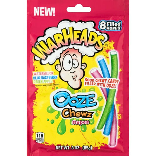 WARHEADS OOZE CHEWZ ROPES PEG BAG