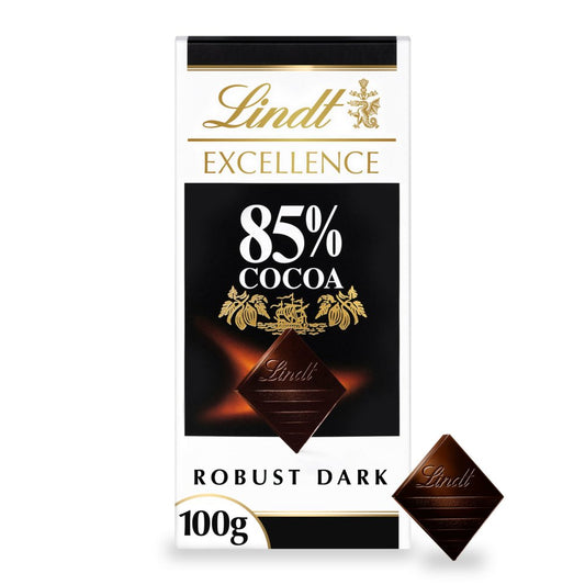 Lindt Excellence Dark 85% Cocoa Chocolate Bar (100g × 8 × 1)