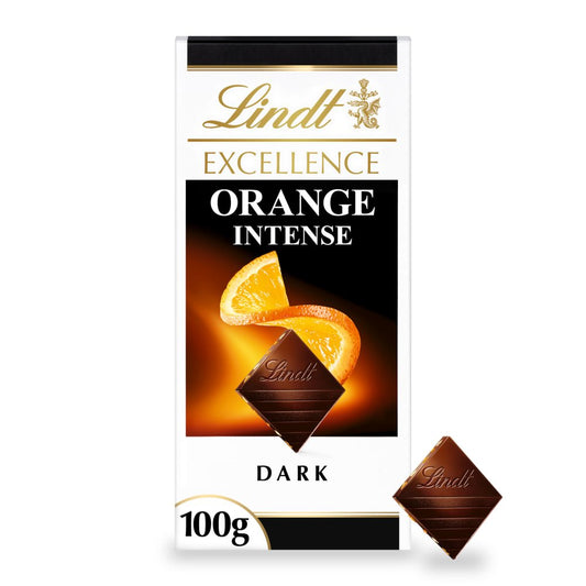 Lindt Excellence Dark Orange Chocolate Bar (100g × 8 × 1)