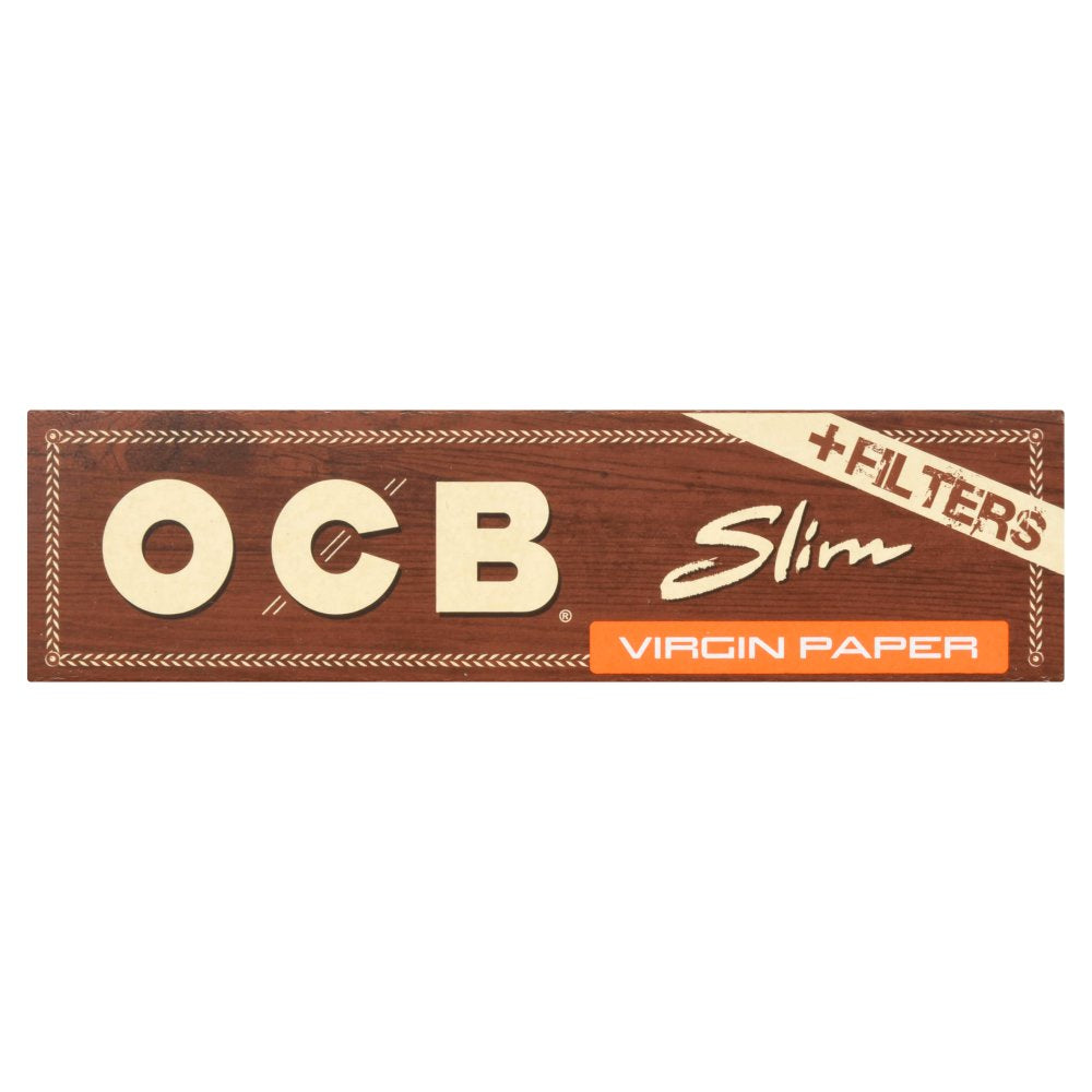 OCB 32 Unbleached Virgin Slim and Tips + Filters (Pkt × 32 × 1)