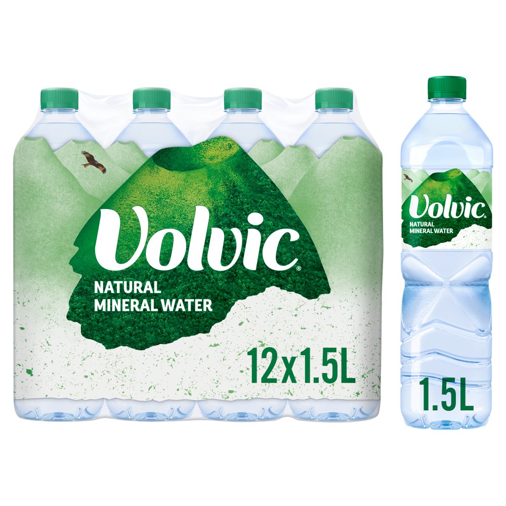 Volvic Natural Mineral Water 1.5L (1.5Ltr × 12 × 1)