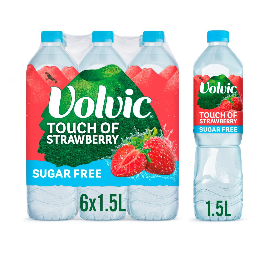 Volvic Touch of Strawberry 1.5L (1.5Ltr × 6 × 1)