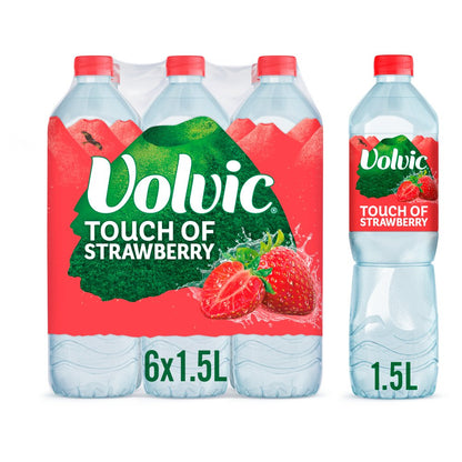 Volvic Touch of Strawberry 1.5L (1.5Ltr × 6 × 1)