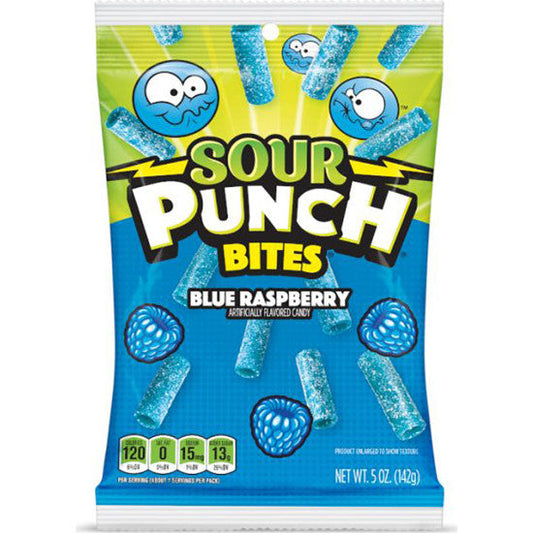 SOUR PUNCH BITES BLUE RASPBERRY PEG BAG