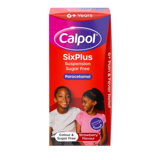 Calpol SixPlus Sugar-Free Suspension Paracetamol 6+ Years 80ml (80ml × 6 × 1)