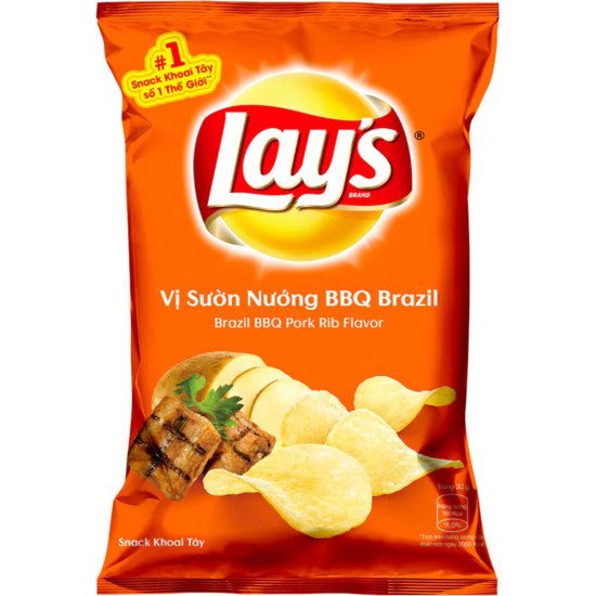 LAY'S POTATO CHIPS SNAK BRAZIL BBQ PORK