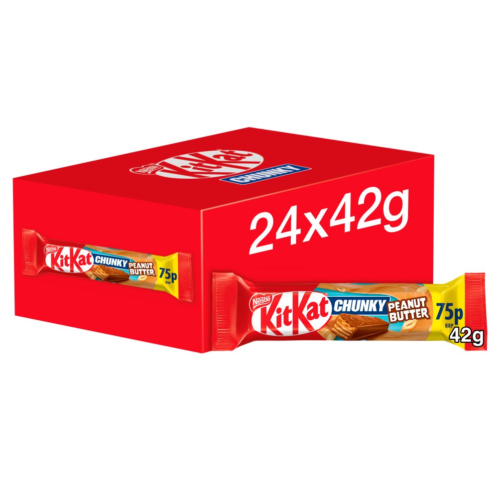 KitKat Chunky Peanut Butter Chocolate Bar  PMP 75p (Sgl × 24 × 1)