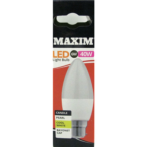 Maxim Led Bc Candle Wht 40W (40W × 10 × 5)