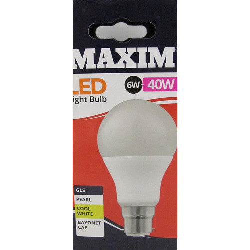 Maxim Led Bc Gls Wht 40W (40W × 10 × 5)