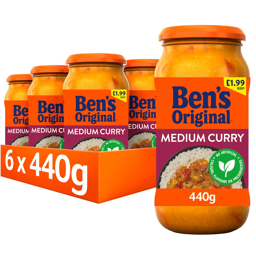 Bens Original PMP £1.99 Medium Curry Sauce (440g × 6 × 1)