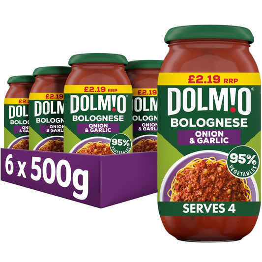 Dolmio Bolognese PMP £2.19 Onion & Garlic Pasta Sauce (500g × 6 × 1)