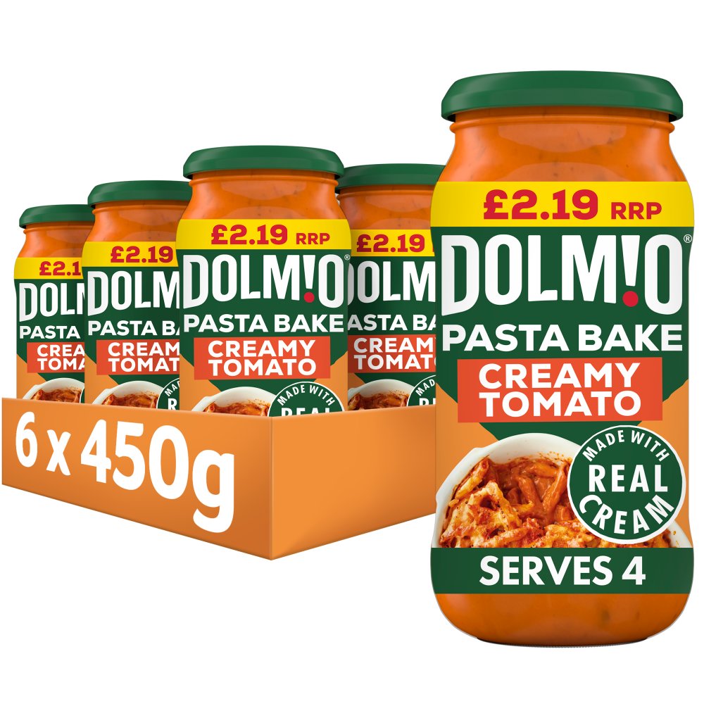 Dolmio Pasta Bake Sauce Creamy Tomato  PMP £2.19 (450g × 6 × 1)