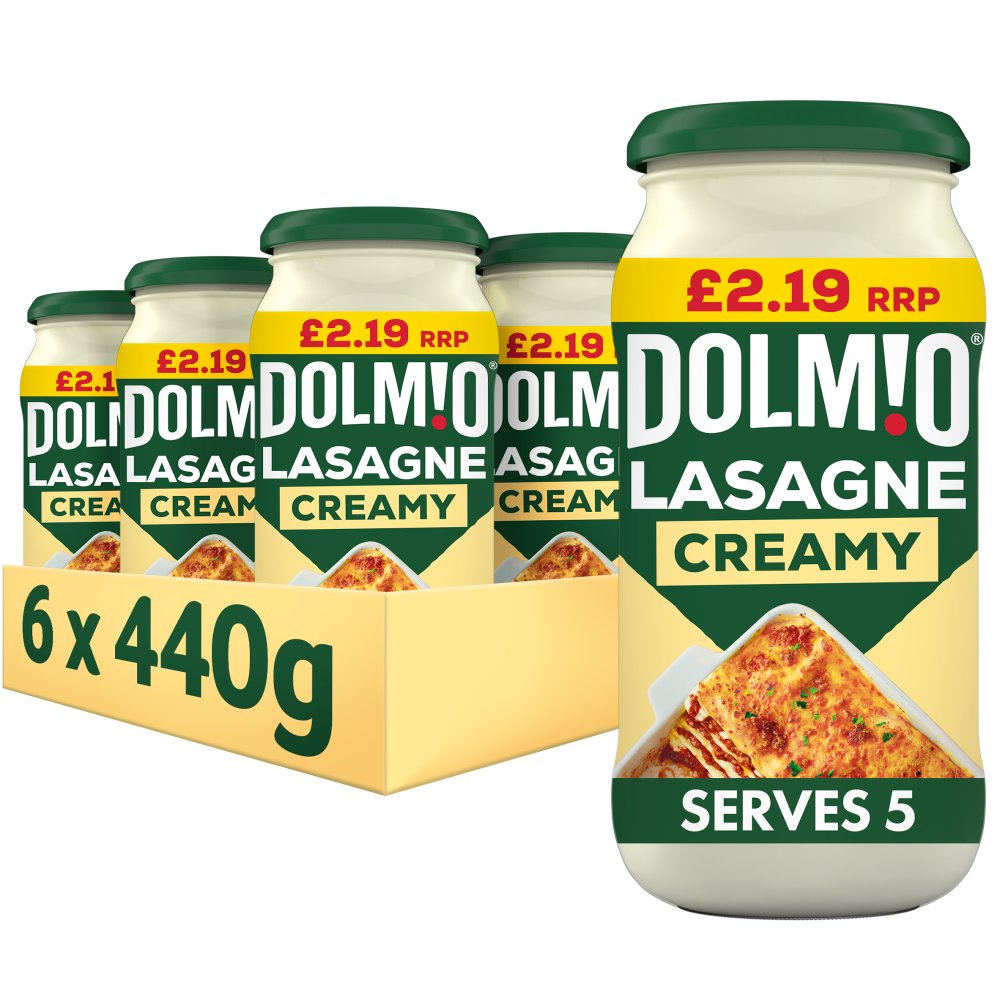 Dolmio Lasagne Creamy White Pasta Sauce  PMP £2.19 (440g × 6 × 1)