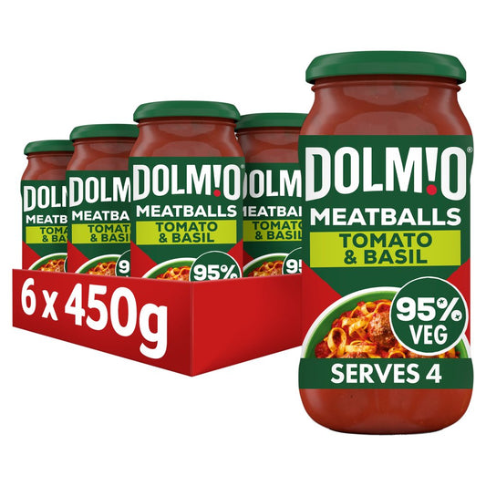 Dolmio Bolognese Meatball Tomato and Basil Pasta Sauce (450g × 6 × 1)