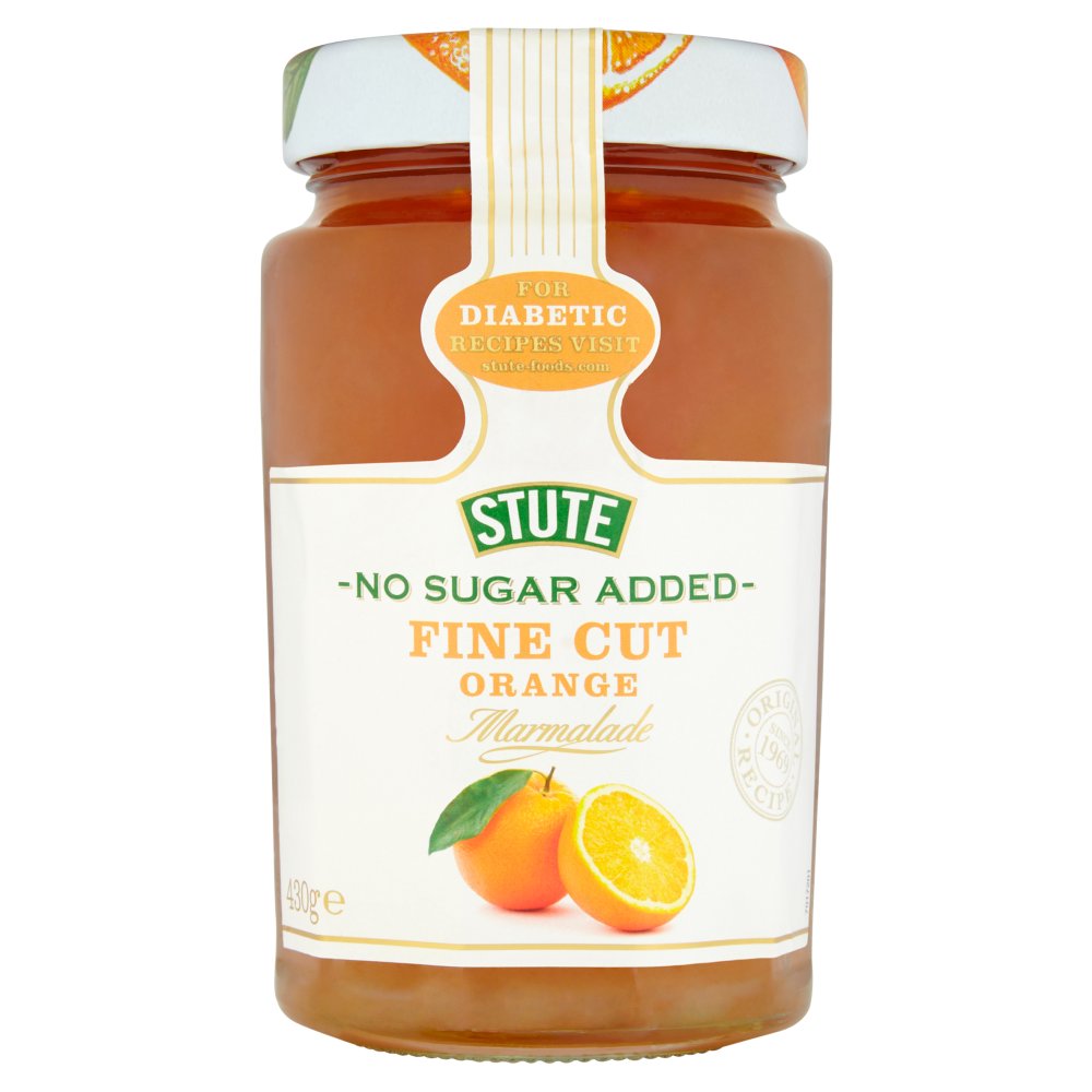 Stute No Sugar Added Fine Cut Orange Marmalade (430g × 6 × 1)