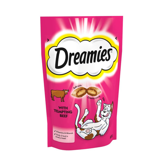 Dreamies Cat Treat Biscuits with Beef (60g × 8 × 1)