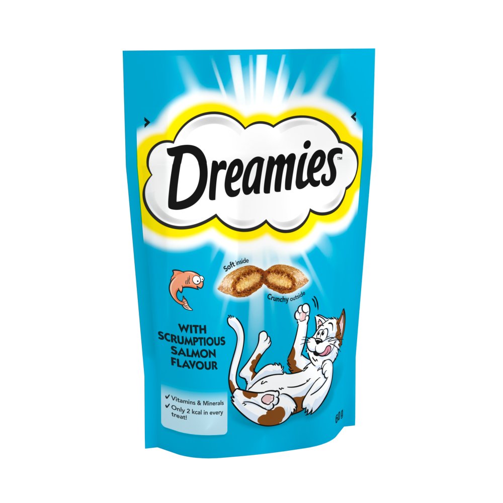 Dreamies Cat Treat Biscuits with Salmon Flavour (60g × 8 × 1)