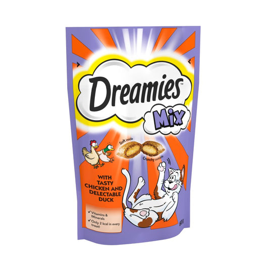 Dreamies Mix Cat Treat Biscuits with Chicken & Duck (60g × 8 × 1)