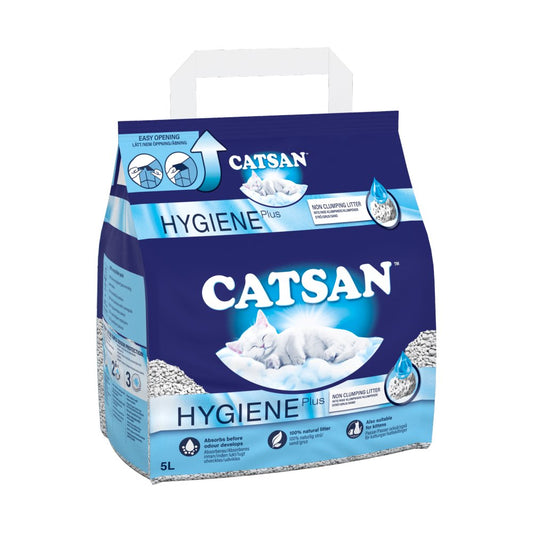 Catsan Hygiene Non-Clumping Odour Control Cat Litter 5L (5Ltr × 1)