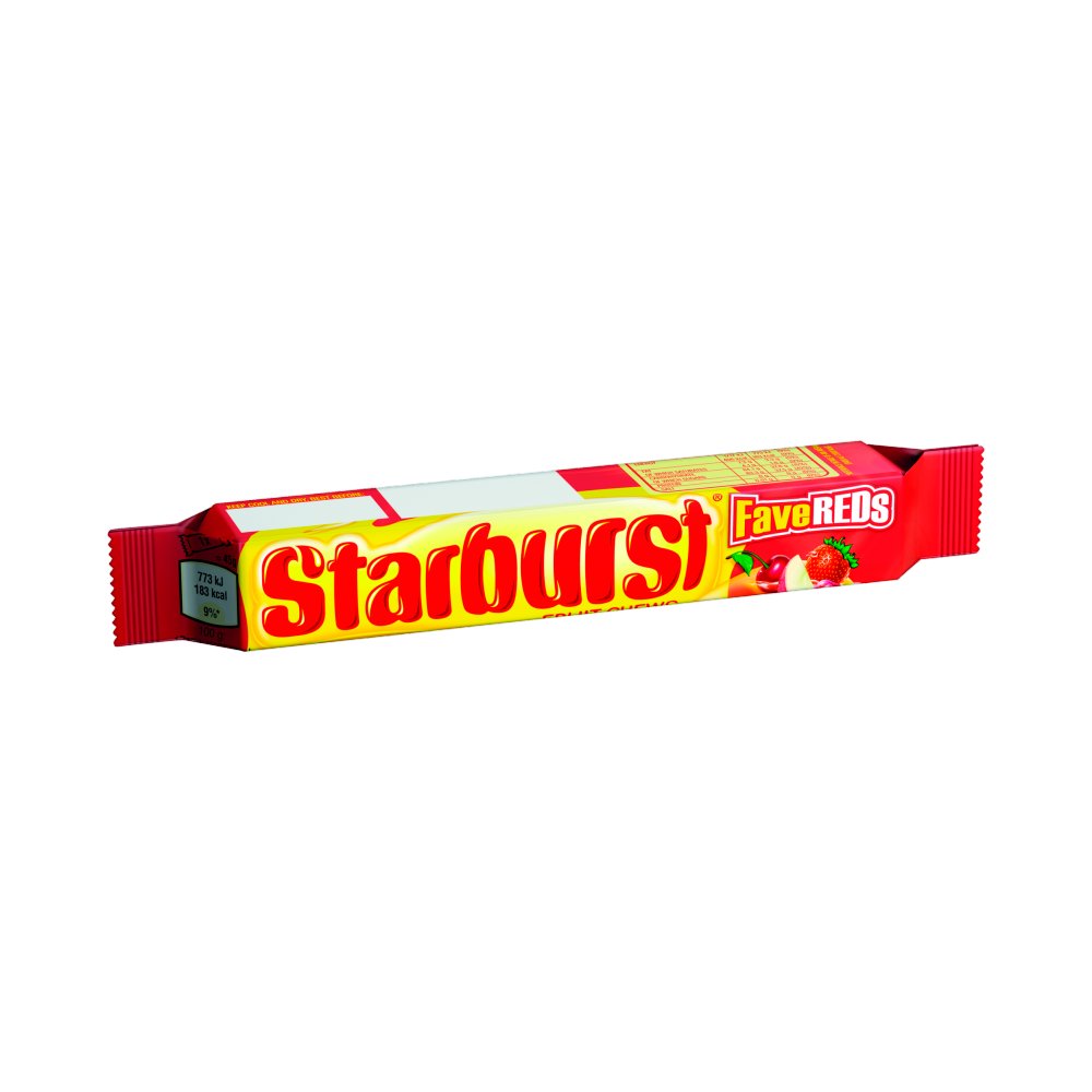 Starburst Fave Reds Fruit Chews Sweets (Sgl × 24 × 1)