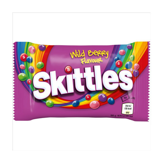 Skittles Vegan Chewy Sweets Wild Berry Fruit Flavoured Bag (45g × 36 × 1)