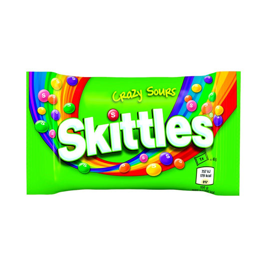 Skittles Vegan Chewy Crazy Sour Sweets Fruit Flavoured Bag (45g × 36 × 1)