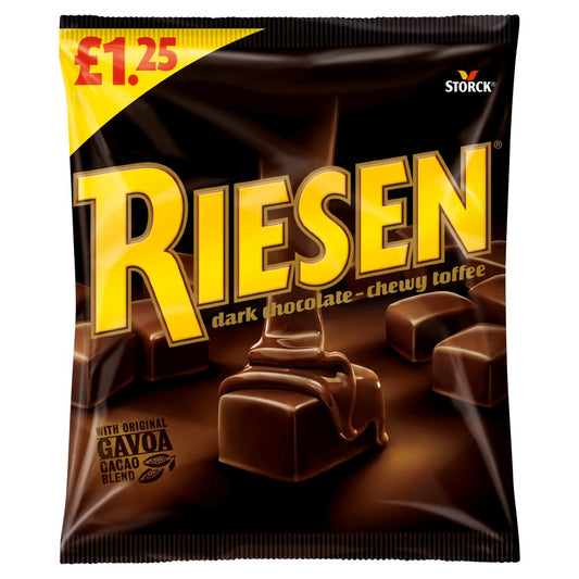 Riesen Dark Chocolate - Chewy Toffee (110g × 12 × 1)